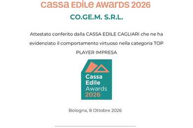 Cassa Edile Awards 2026 – Top Player Impresa