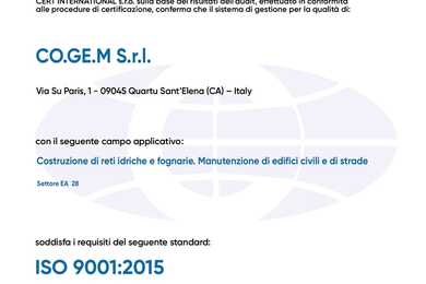 ISO 9001 – Gestione della qualità