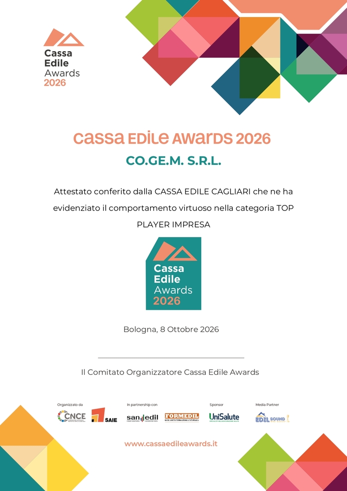 Cassa Edile Awards 2026 – Top Player Impresa