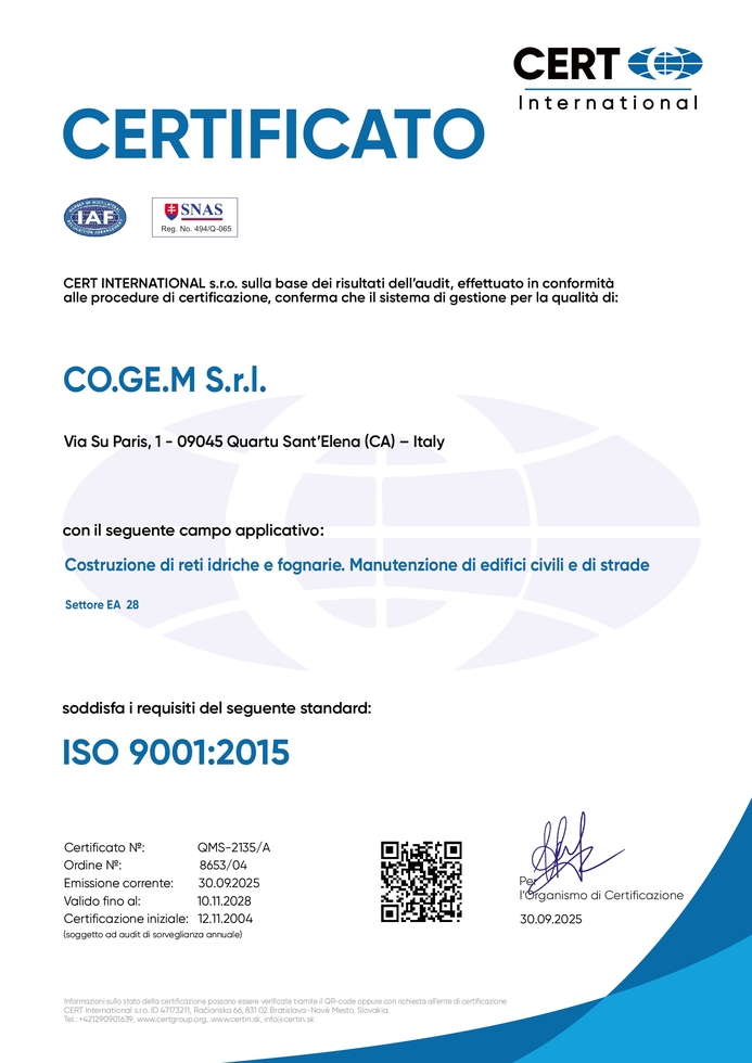ISO 9001 – Gestione della qualità